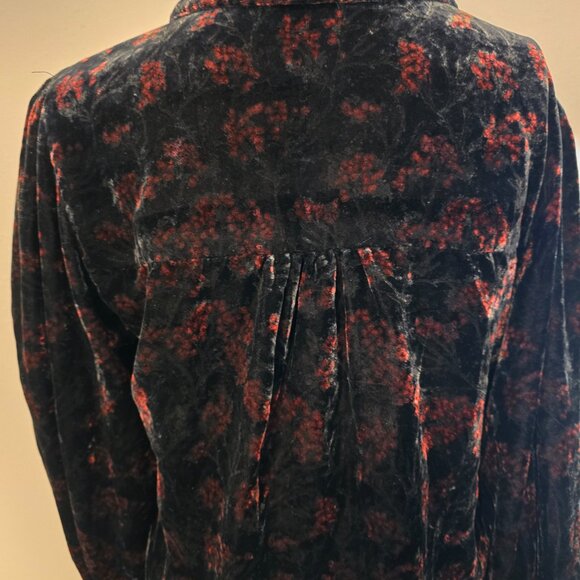 ZARA women's velvet-like blouse, size S. - Picture 5 of 11